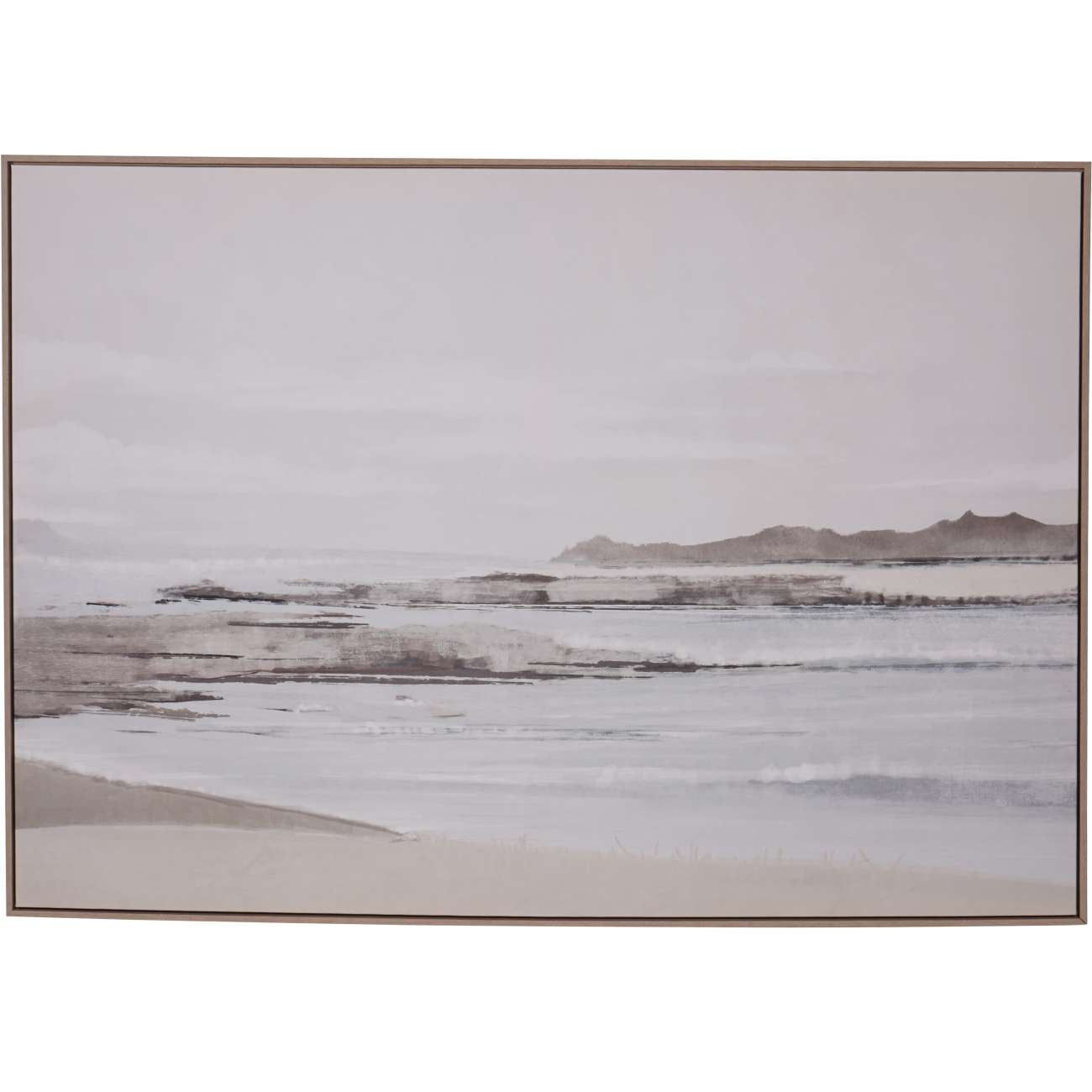 Blurred Seascape Framed Canvas Wall Art Large